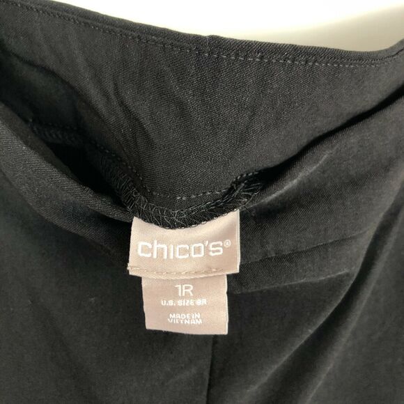 Chico's Black Slim Leg Pants Women's Size 1R US Size 8 - Picture 4 of 5